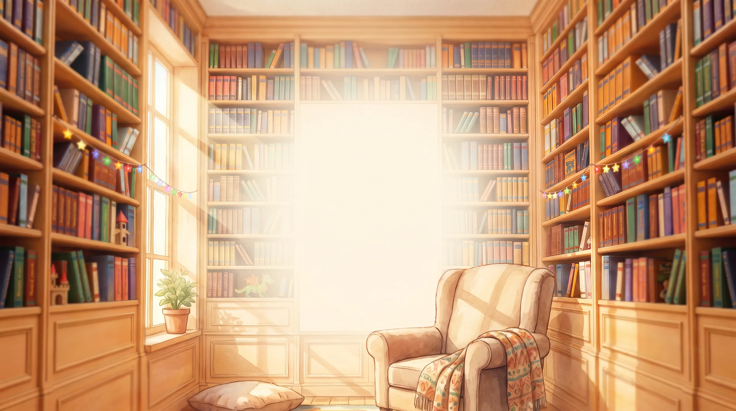Bibliothèque CapHero avec livres rangés